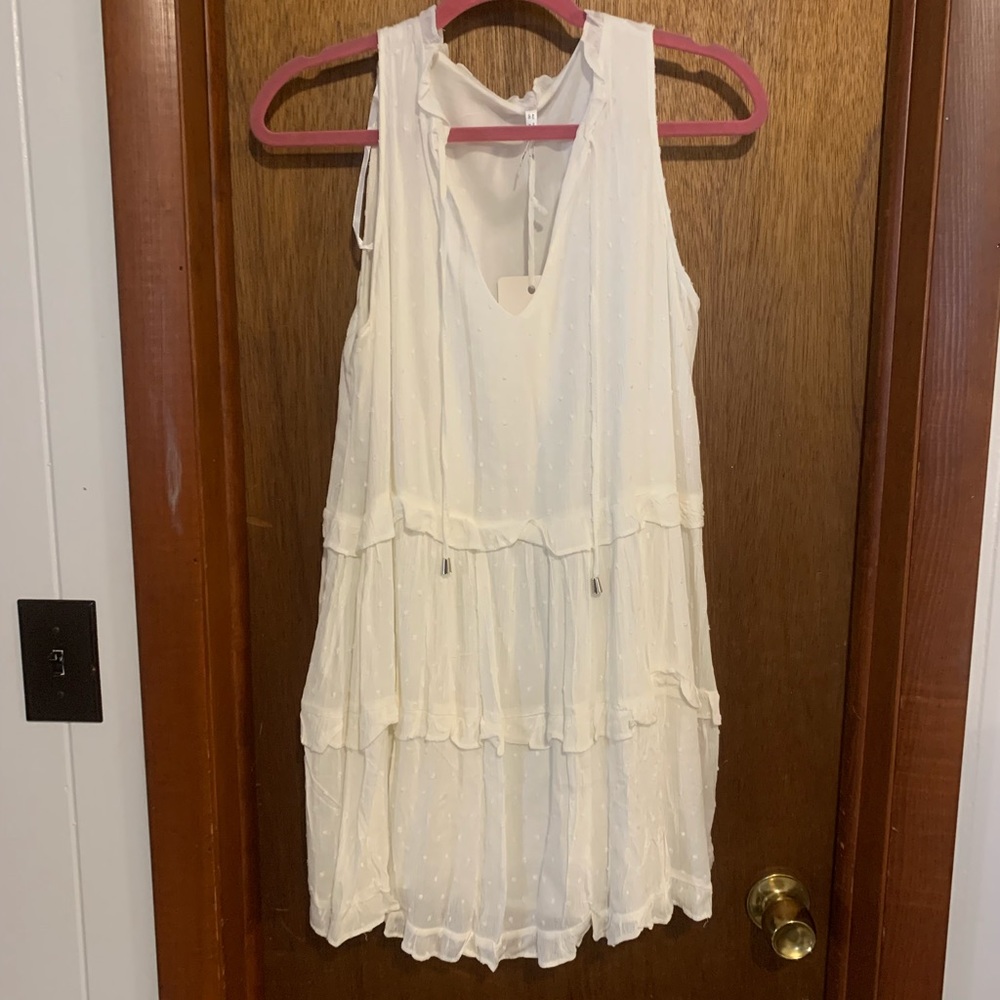NWT showpo white flowy mini dress